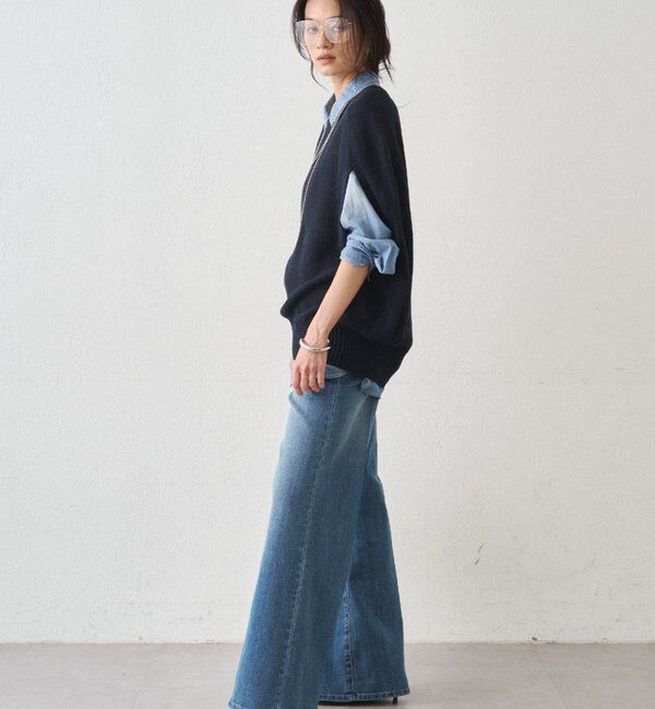  「ギマ鹿子ポンチョニットベスト」|ニット・セーター|