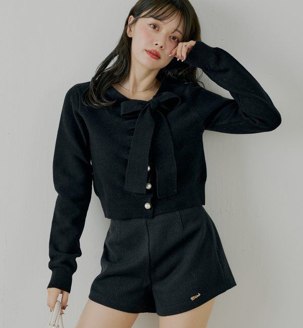 SALON by Chico/4色展開】フロントリボンパールフリルトップス｜ルミネ