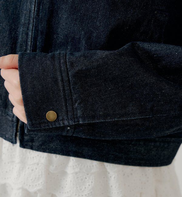  「【セットアップ対応】襟配色デニムジャケット」|デニムジャケット|