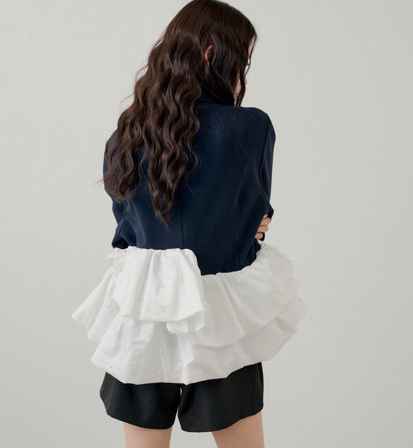  「【SALON by Chico】パールペプラムドッキングジャケット」|その他|