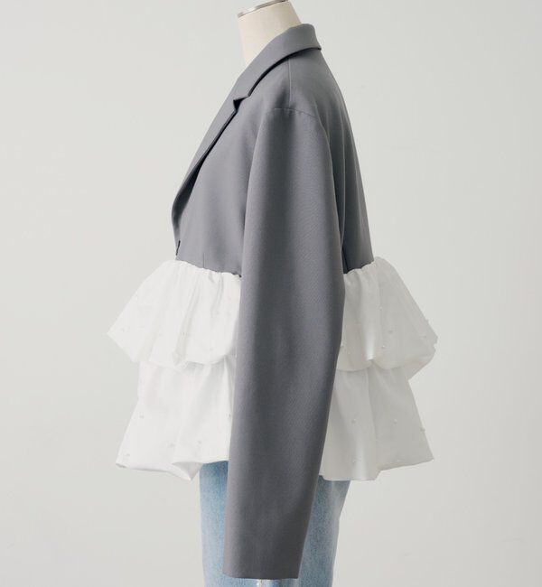  「【SALON by Chico】パールペプラムドッキングジャケット」|その他|