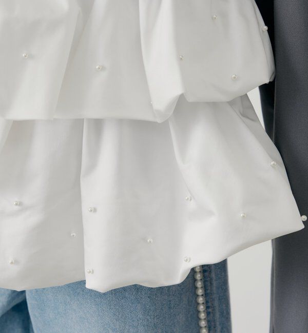  「【SALON by Chico】パールペプラムドッキングジャケット」|その他|