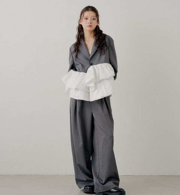  「【SALON by Chico】パールペプラムドッキングジャケット」|その他|