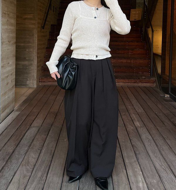  「メランジキャミSETカーディガン」|カーディガン|