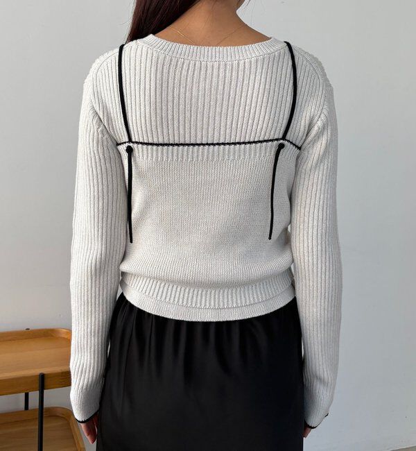  「メランジキャミSETカーディガン」|カーディガン|