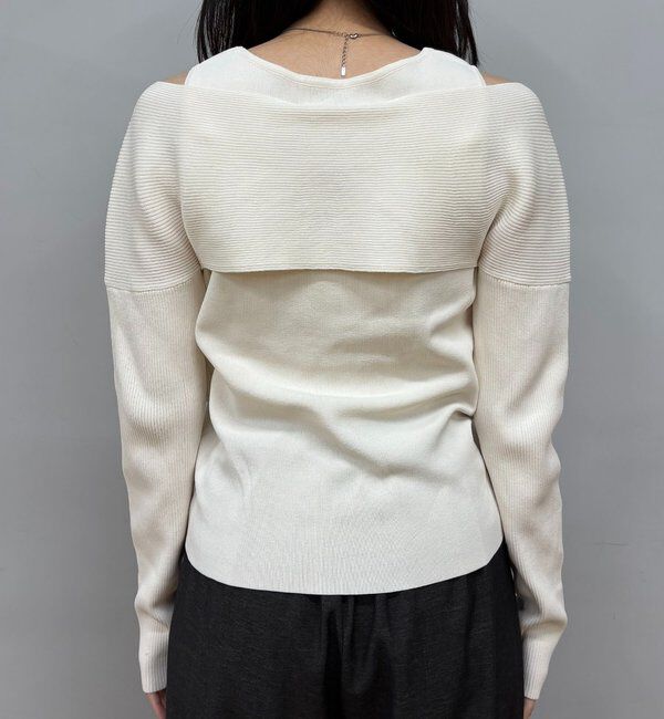  「オフショルクロスレイヤードニット」|ニット・セーター|