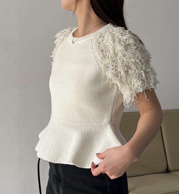  「フリンジペプラムニット」|ニット・セーター|