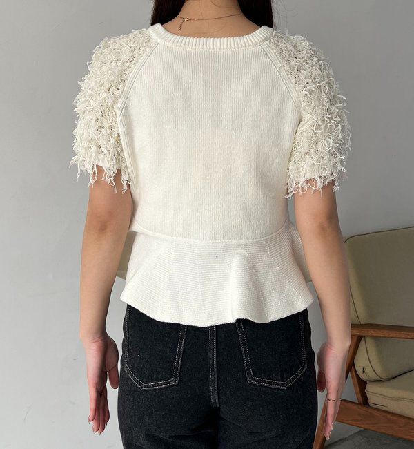  「フリンジペプラムニット」|ニット・セーター|