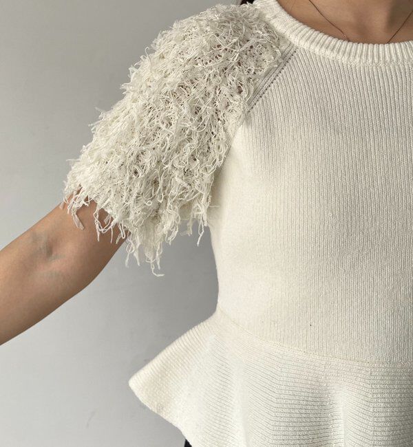  「フリンジペプラムニット」|ニット・セーター|