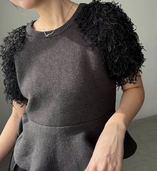  「フリンジペプラムニット」|ニット・セーター|