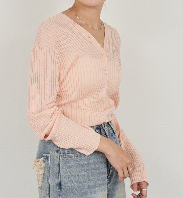 「2WAYリブカーディガン」|カーディガン|