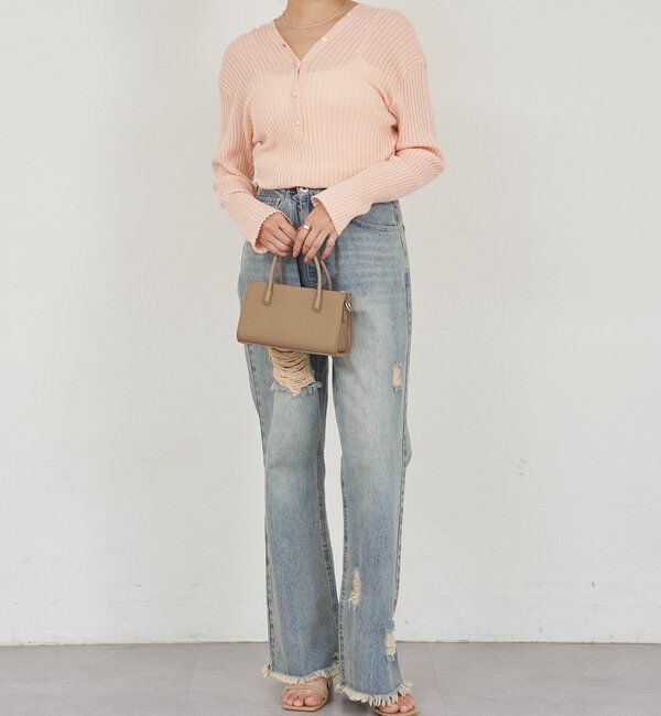  「2WAYリブカーディガン」|カーディガン|