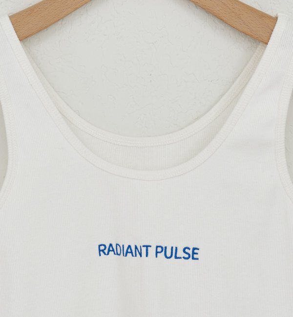  「【26SS予約】刺繍リブタンクトップ」|キャミソール|