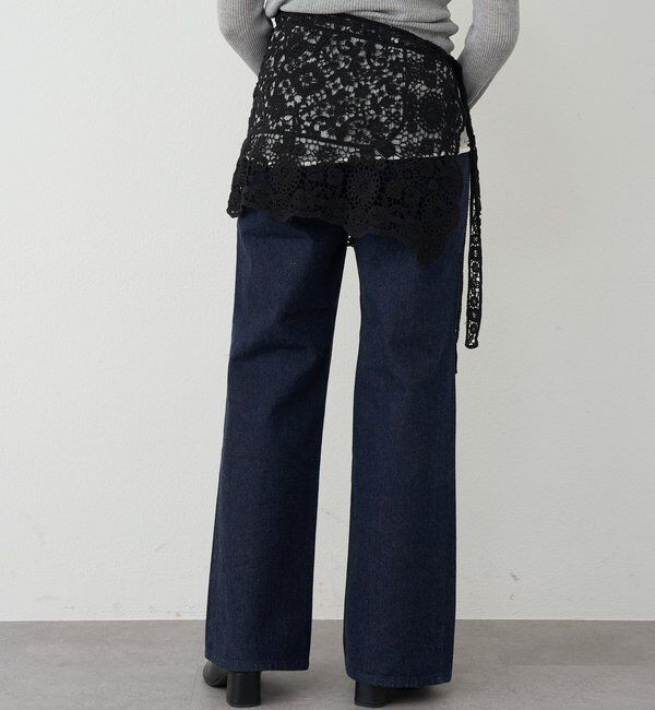  「【ainode】フレアパンツ」|デニム|