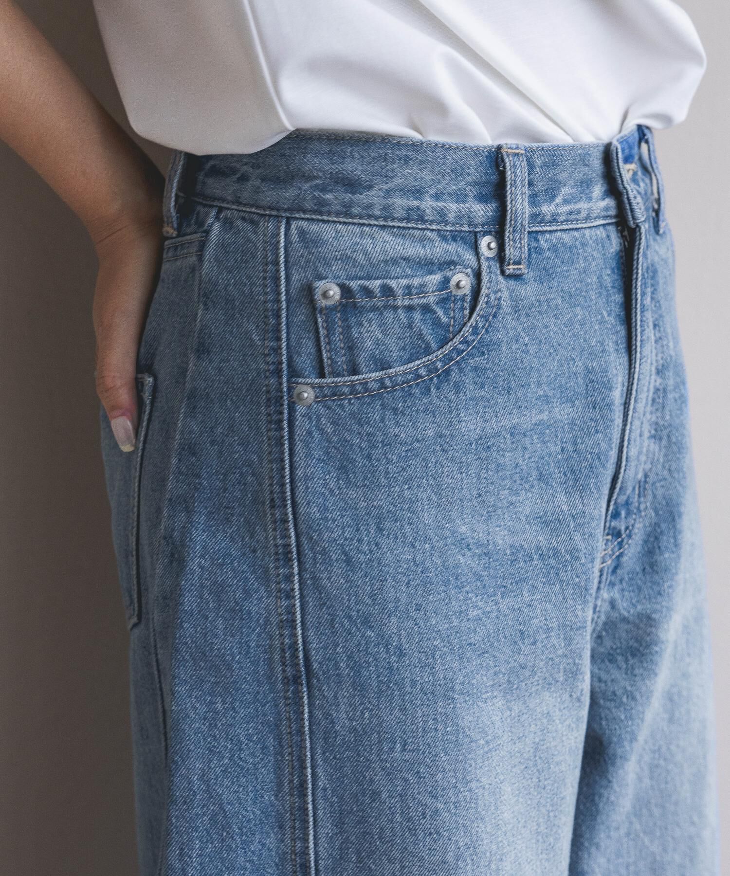 A part by 「Apbコクーンデニムパンツ」|デニム|