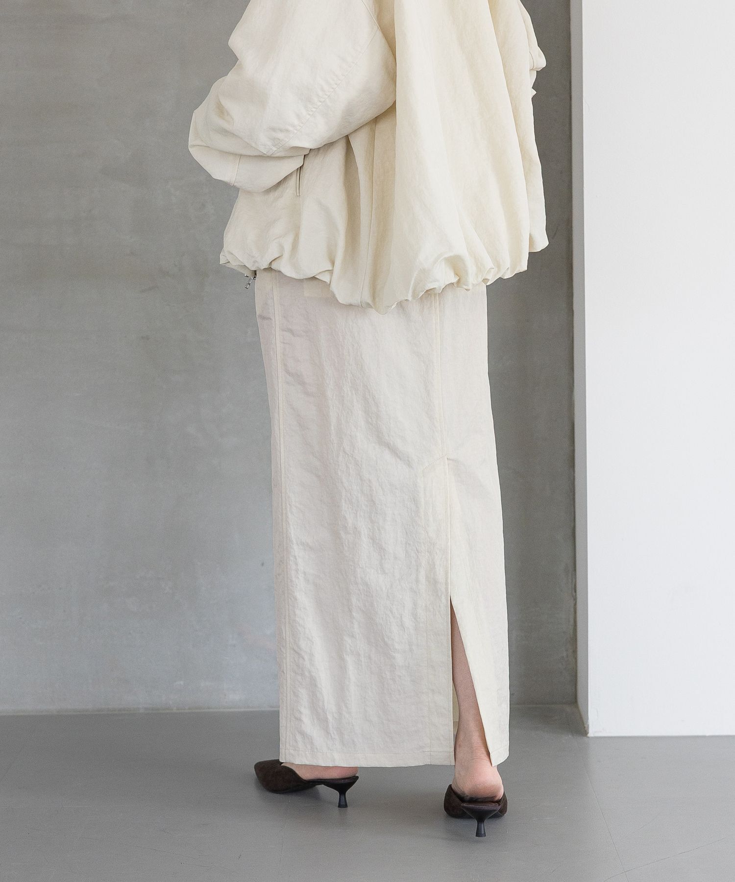 A part by 「【セットアップ対応】ナイロンタイトスカート」|スカート|