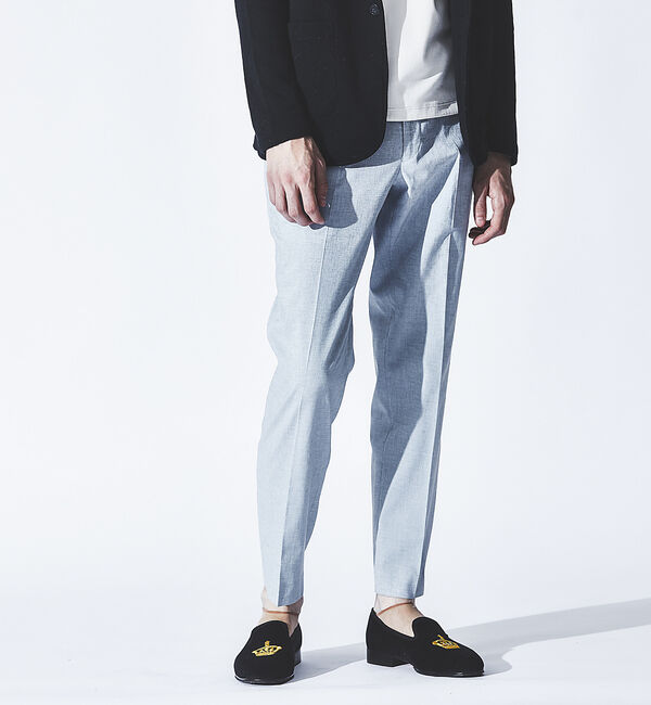 ABAHOUSE「【Recency of Mine】SOLO ストレッチリネン スラックスパンツ」|スラックス|