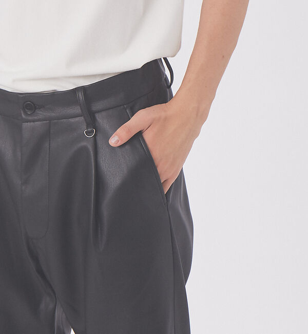 MYSELF ABAHOUSE「【MYSELF ABAHOUSE】ネオレザー ワンタック スリム テーパード パ」|その他|
