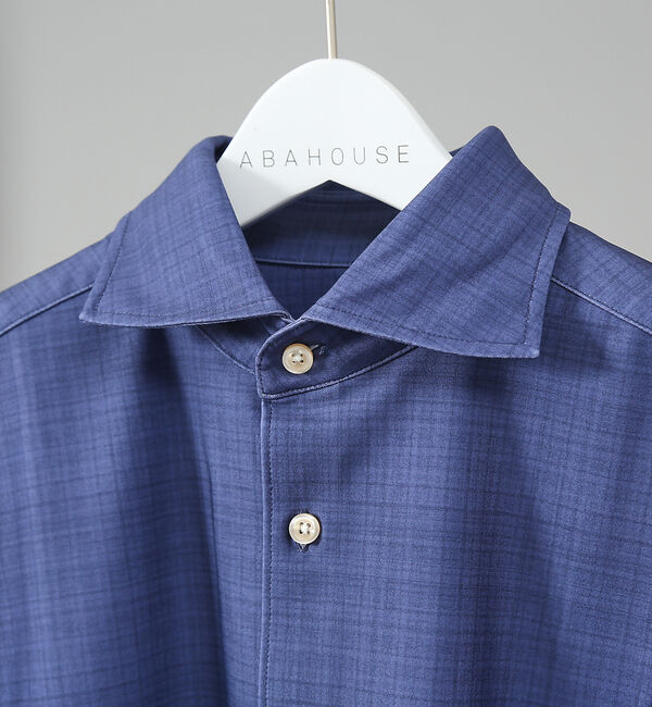 ABAHOUSE「【FLEX SHIRTS】トランスファーテックス スラブチェック シャツ」|シャツ・ブラウス|