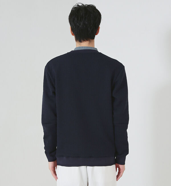 ABAHOUSE「クォーターゲージ ストライプコード プルオーバー ニット」|ニット・セーター|