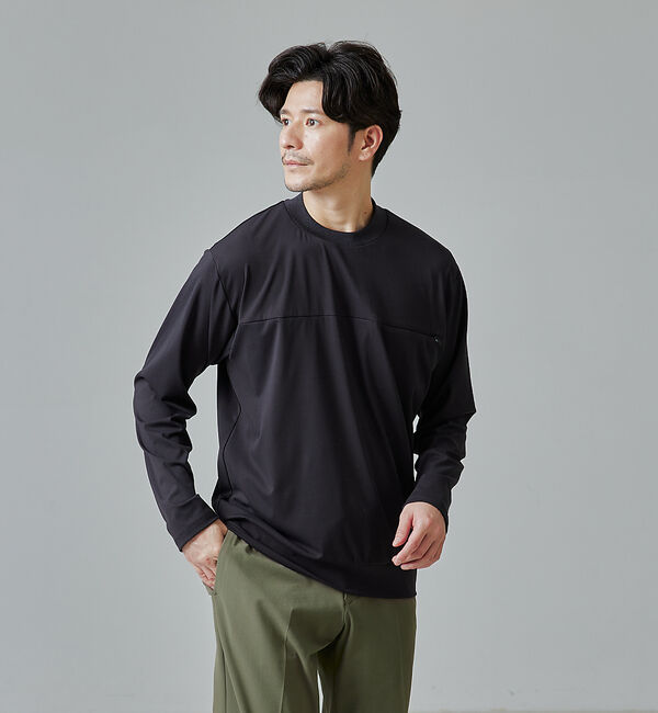 ABAHOUSE「ハイバックネック プルオーバー カットソー」|Tシャツ・カットソー|ブラック