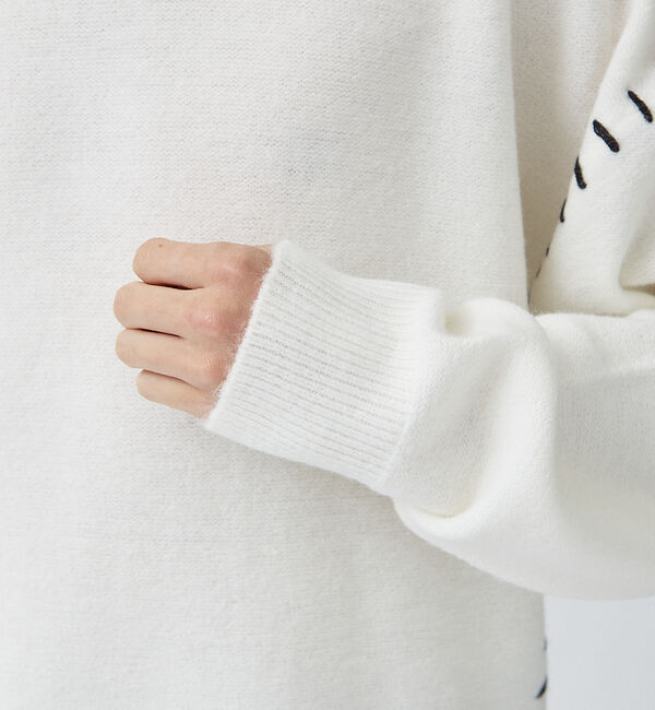 ABAHOUSE「【AH ABAHOUSE】ハンドステッチ タートルネック オーバー ニット」|ニット・セーター|