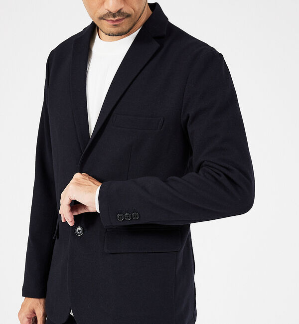 ABAHOUSE「【セットアップ対応】カシミヤタッチ ピーチ起毛 ストレッチ ジャケット」|テーラードジャケット|