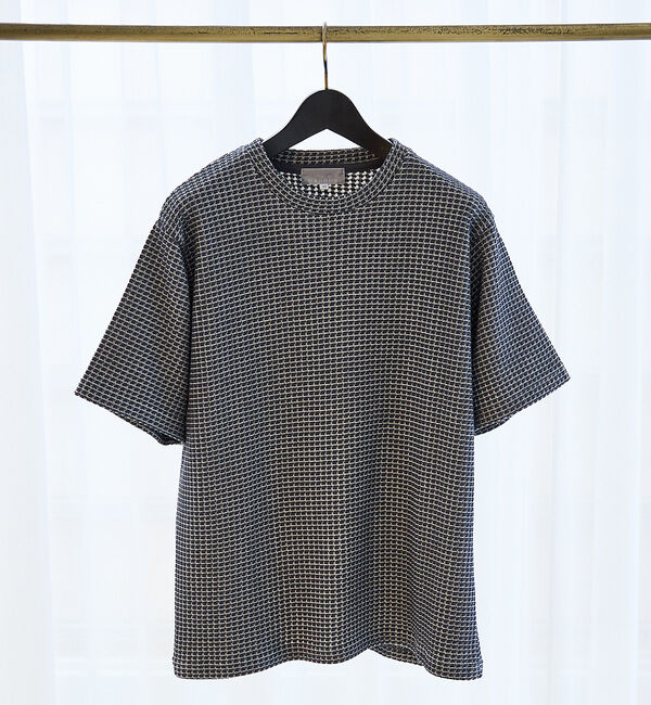 ABAHOUSE「【立体ビッグワッフル】 半袖Tシャツ」|Tシャツ・カットソー|ブルーグレー