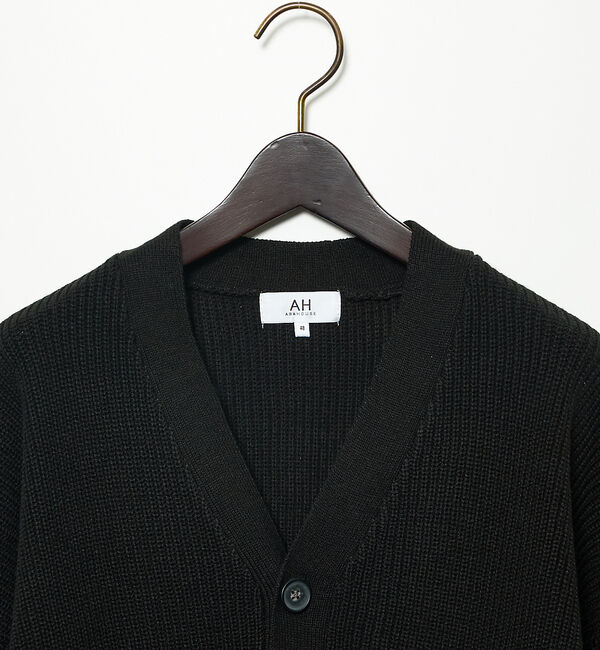 ABAHOUSE「【AH ABAHOUSE】畦編み ダメージニットカーディガン」|カーディガン|