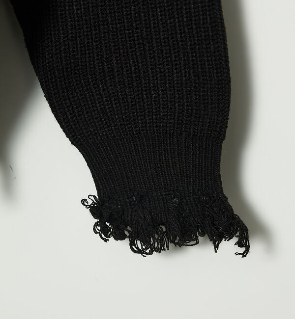 ABAHOUSE「【AH ABAHOUSE】畦編み ダメージニットカーディガン」|カーディガン|