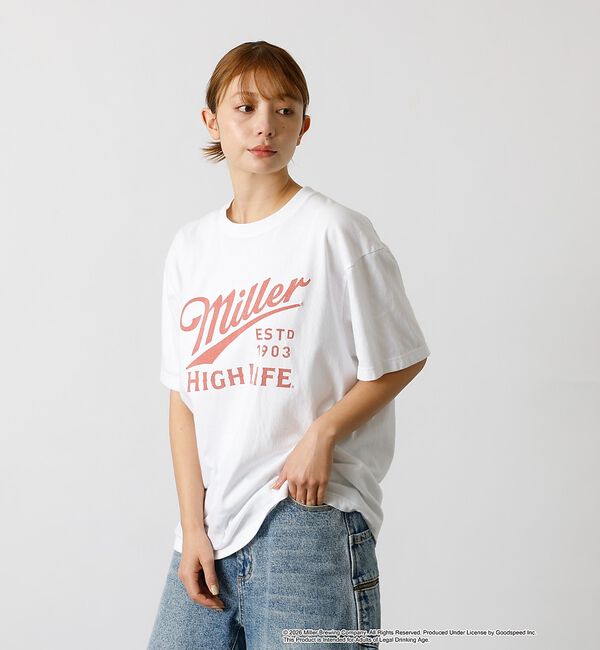ABAHOUSE「【GOOD ROCK SPEED/グッドロックスピード】Miller Lite」|Tシャツ・カットソー|ホワイト系その他1