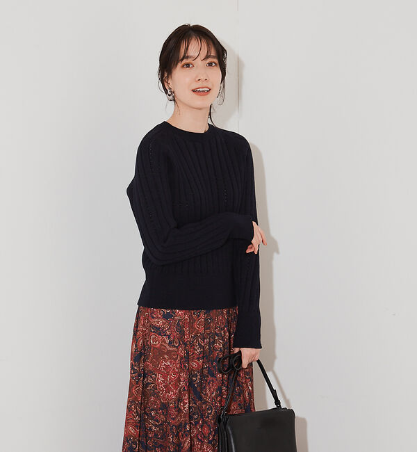 Rouge vif「ミドルゲージアイレットニット」|ニット・セーター|