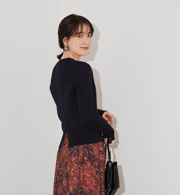 Rouge vif「ミドルゲージアイレットニット」|ニット・セーター|