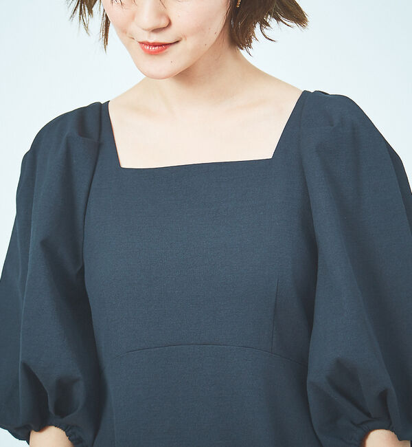 Rouge vif「ボリュームスリーブシェルタリングワンピース」|ワンピース|