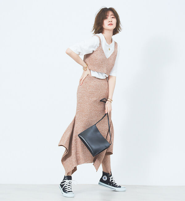 Rouge vif「ニットヘムフレアスカート」|スカート|