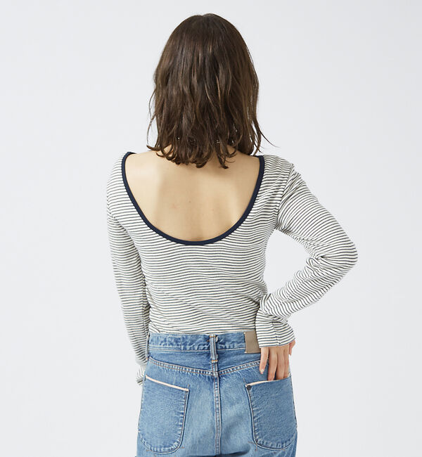 Rouge vif「【Robert P. Miller】パネルリブ バックオープンロンT / 背あき」|Tシャツ・カットソー|