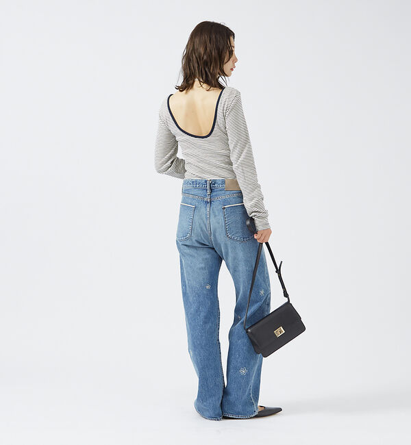 Rouge vif「【Robert P. Miller】パネルリブ バックオープンロンT / 背あき」|Tシャツ・カットソー|