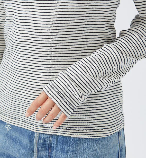 Rouge vif「【Robert P. Miller】パネルリブ バックオープンロンT / 背あき」|Tシャツ・カットソー|