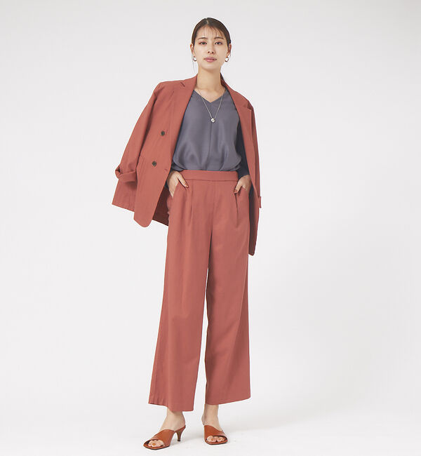 qualite「《セットアップ対応》ブライトリネンワイドパンツ」|その他|