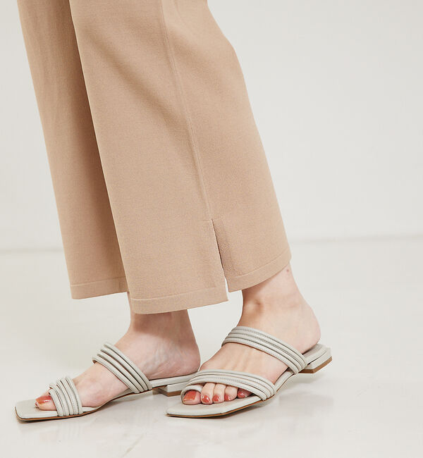 qualite「レーヨンストレッチサイドスリットニットパンツ」|その他|