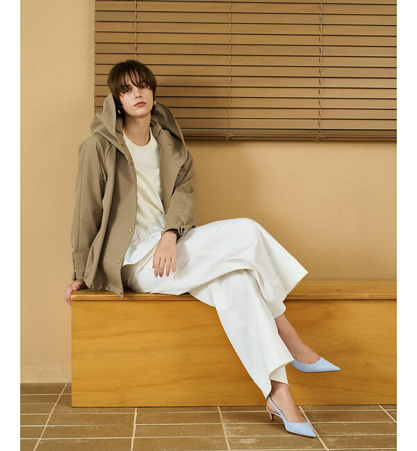 qualite「在庫あるのみ！【小顔効果抜群！大人のフードブルゾン】タスランストレッチフードブル」|ブルゾン・スタジャン|