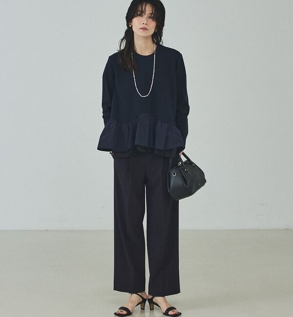 qualite「タフタコンビプルオーバー」|シャツ・ブラウス|