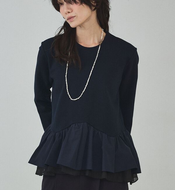 qualite「タフタコンビプルオーバー」|シャツ・ブラウス|