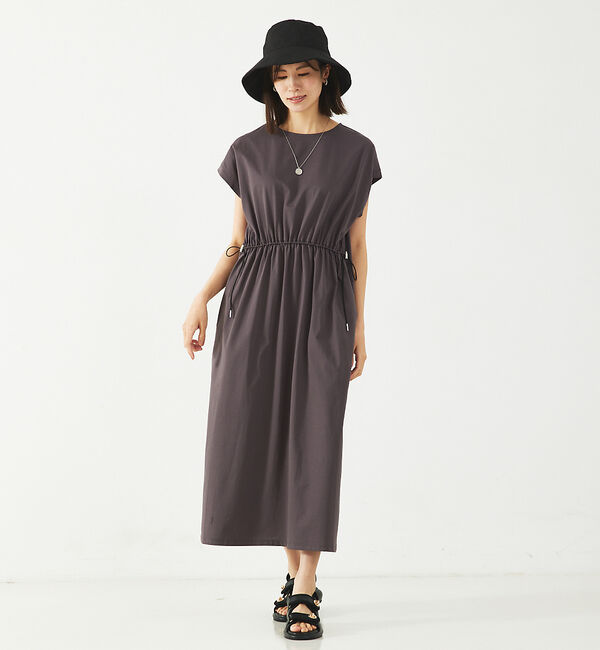 abahouse mavie「【大人のいちまんワンピ/接触冷感】シルケットドロストワンピース」|ワンピース|