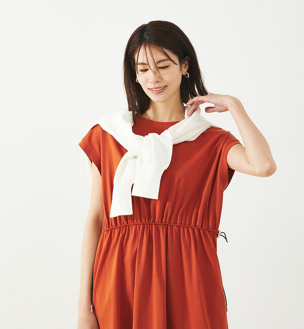 abahouse mavie「【大人のいちまんワンピ/接触冷感】シルケットドロストワンピース」|ワンピース|