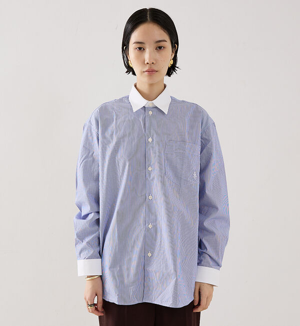 The Store by C' 「【Sporty&Rich】SRC Oversized Shirt／クレリックシャ」|シャツ・ブラウス|