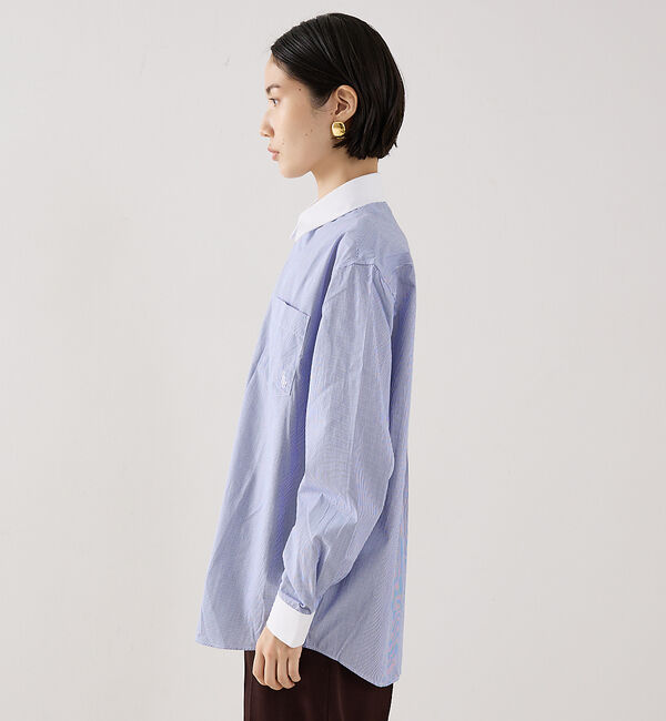 The Store by C' 「【Sporty&Rich】SRC Oversized Shirt／クレリックシャ」|シャツ・ブラウス|