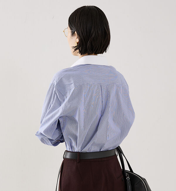 The Store by C' 「【Sporty&Rich】SRC Oversized Shirt／クレリックシャ」|シャツ・ブラウス|