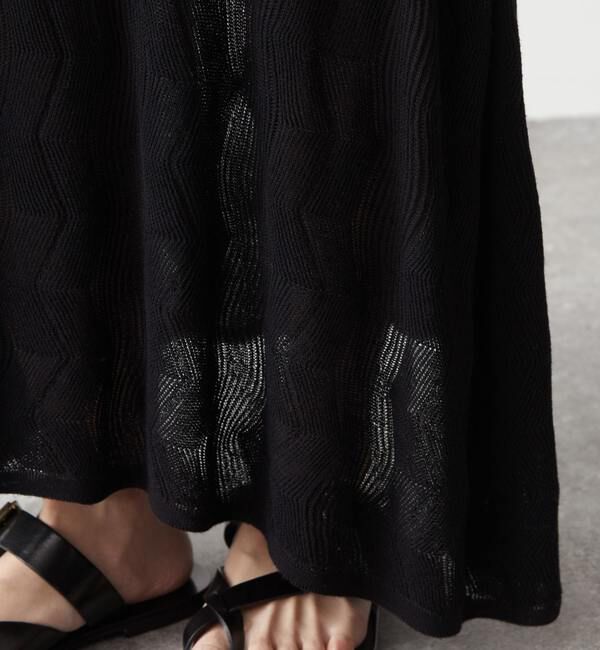 Liesse「透かし柄ニットフレアスカート」|スカート|