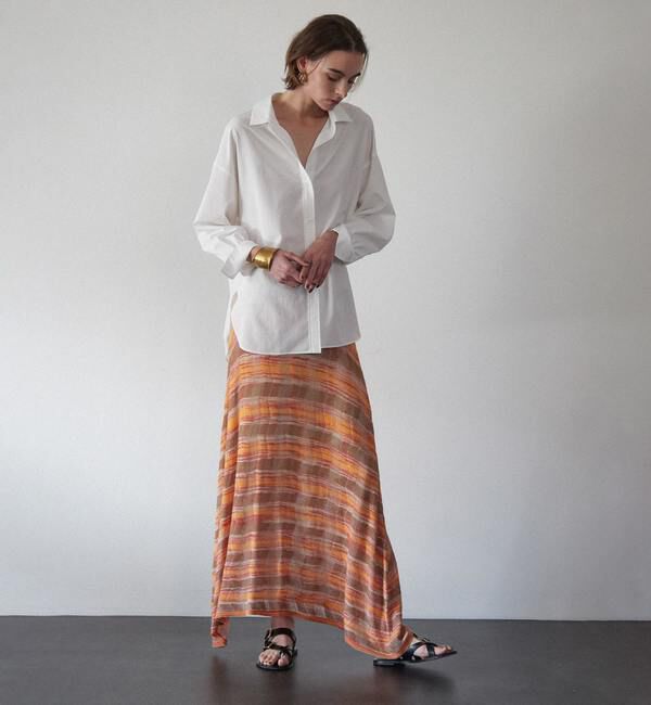 Liesse「透かし柄ニットフレアスカート」|スカート|